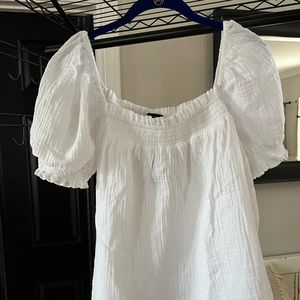 J.Crew, square neck smock top cotton gauze NWT size XL (BG252) NWOT